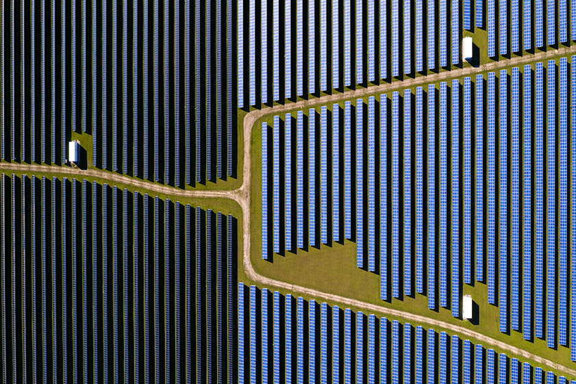 Commercial Solar Array in Field